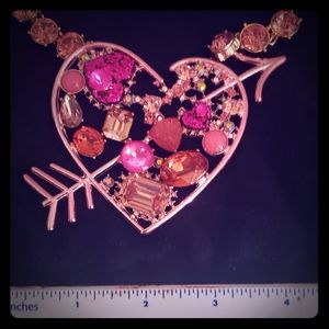 Betsy Johnson large heart necklace